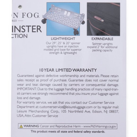 LONDON FOG 24in Liverpool Softside Spinner - Picture 4 of 4